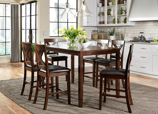 Russet Brown 7 pc. Gathering Dining Set