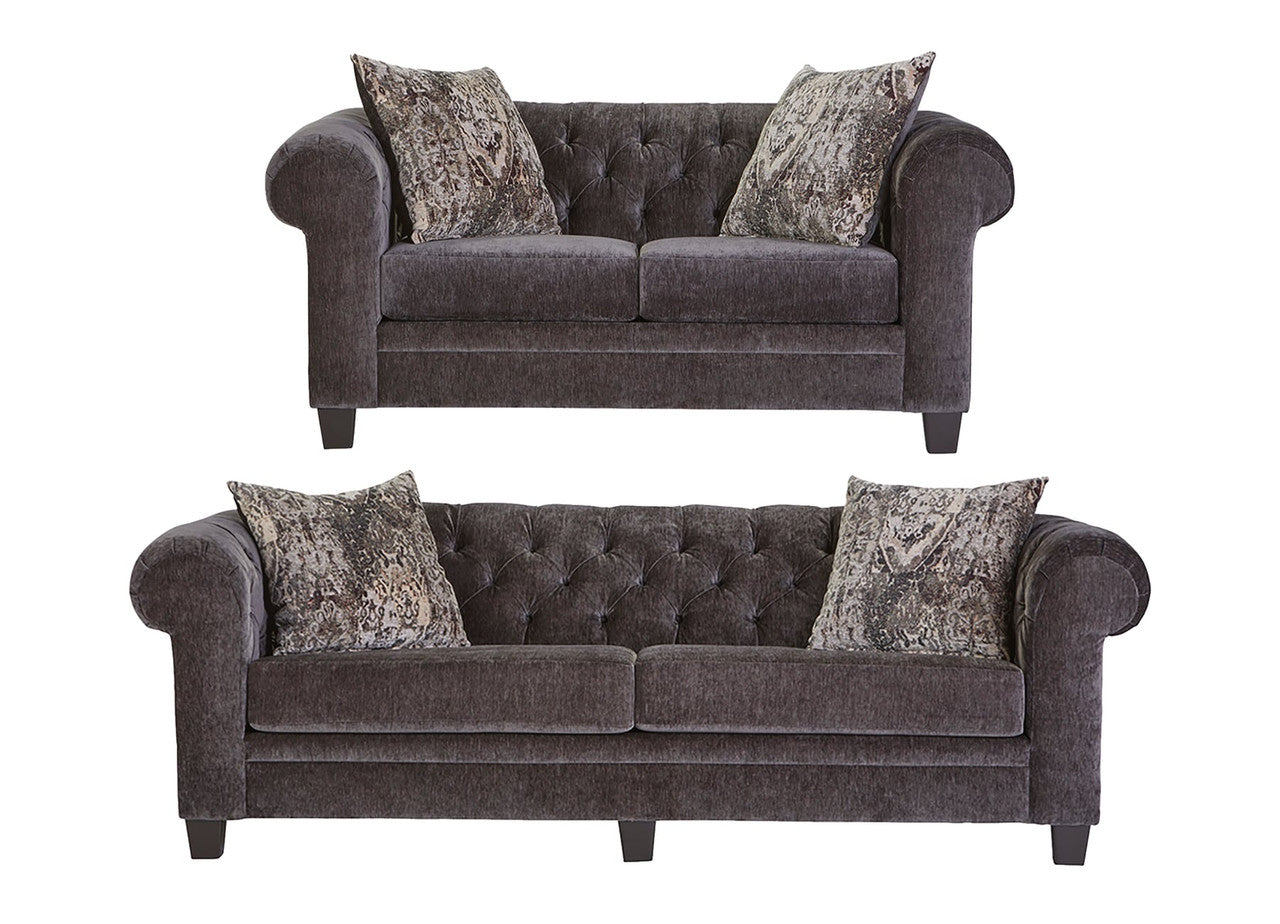 Lush Mink Sofa and Loveseat