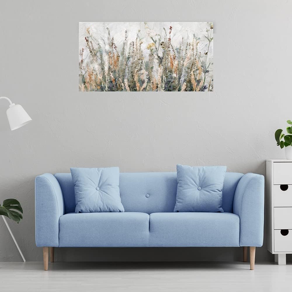 Fine Art Canvas Autumn Breeze Canvas Print by Artist Studio Arts for Living Room. Bedroom. Bathroom. Kitchen. Office. Bar. Dining & Guest Room - Ready to Hang - 40 in x 21 in