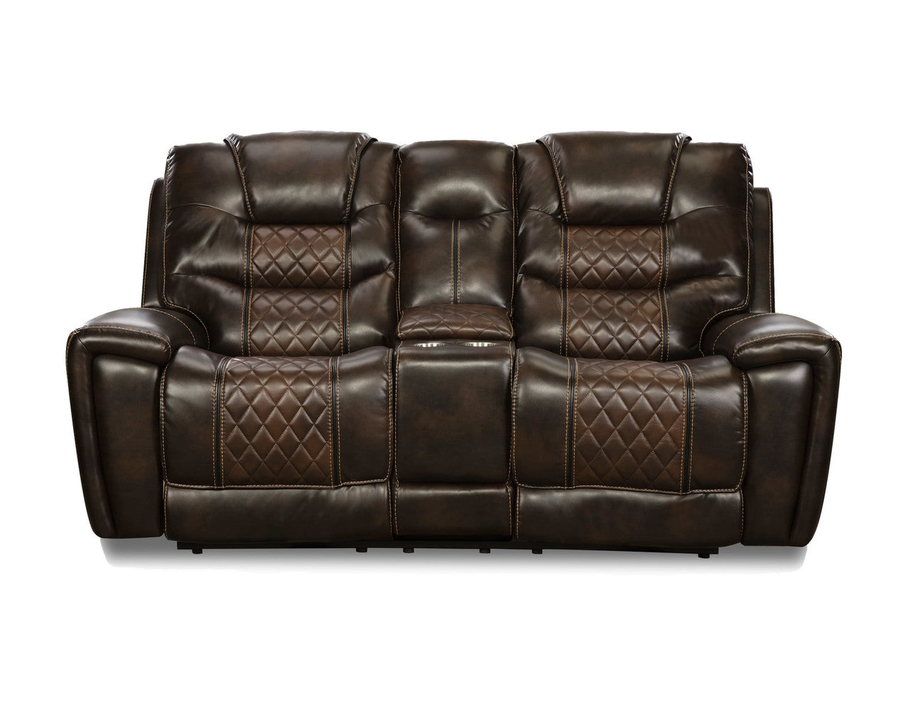 Diamondback Deep Brown Reclining Sofa and Loveseat