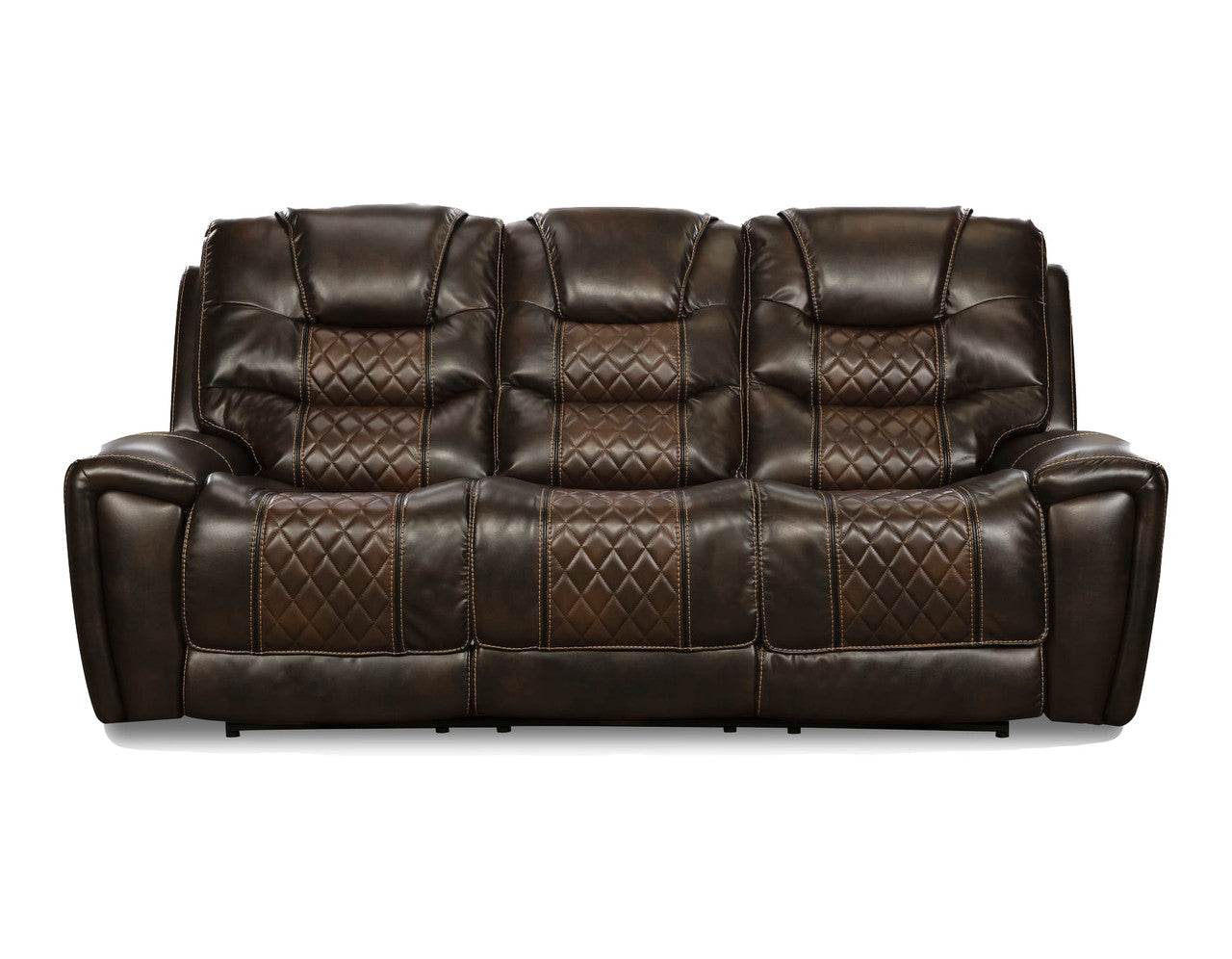 Diamondback Deep Brown Reclining Sofa and Loveseat