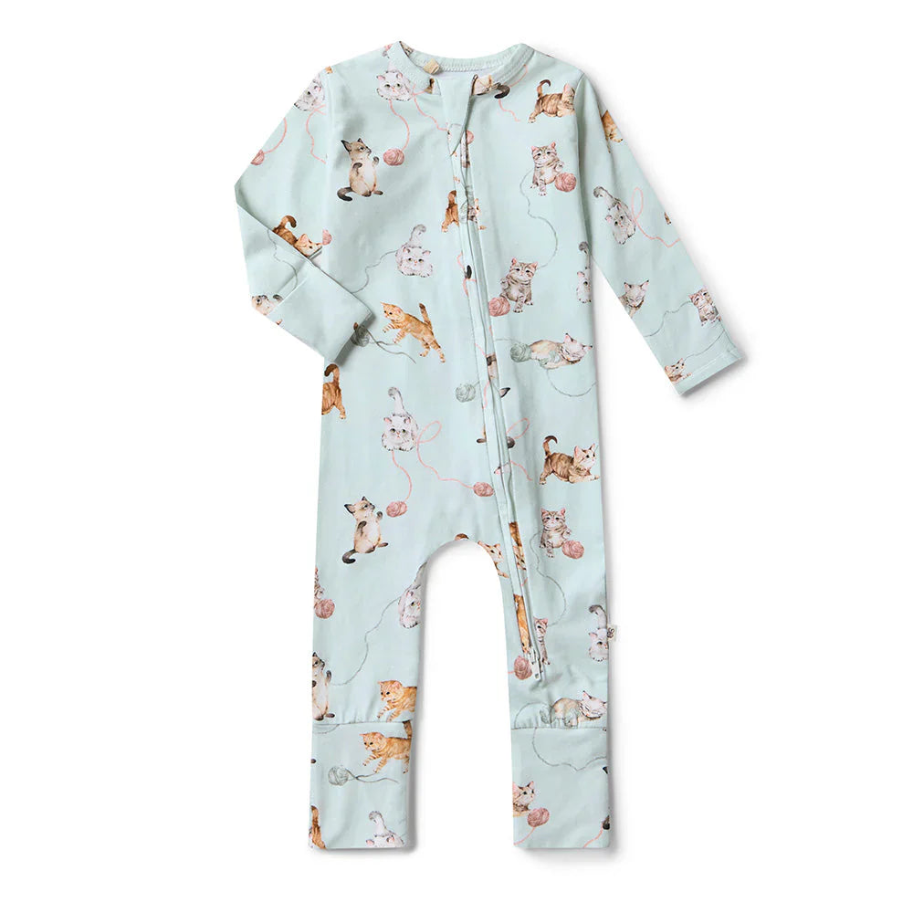 Kittens Organic Snugglesuit Convertible Romper
