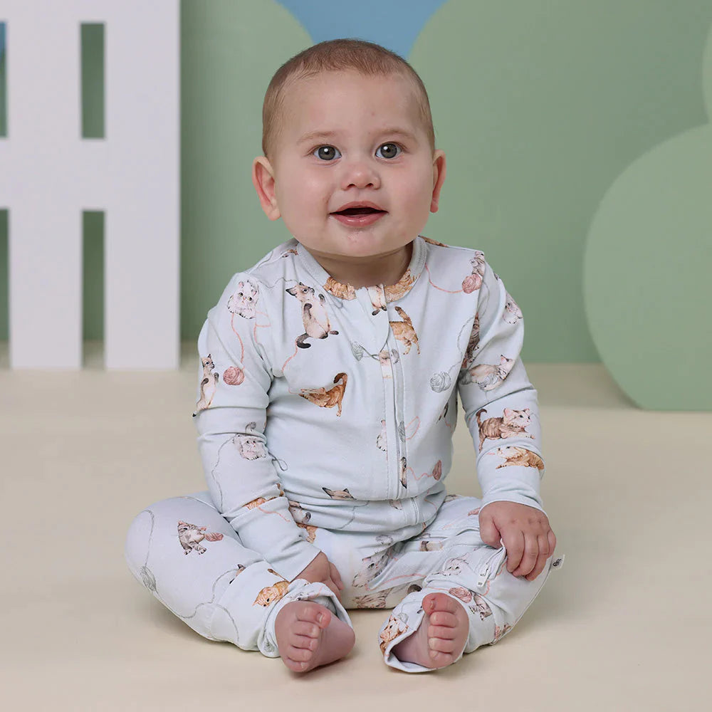 Kittens Organic Snugglesuit Convertible Romper